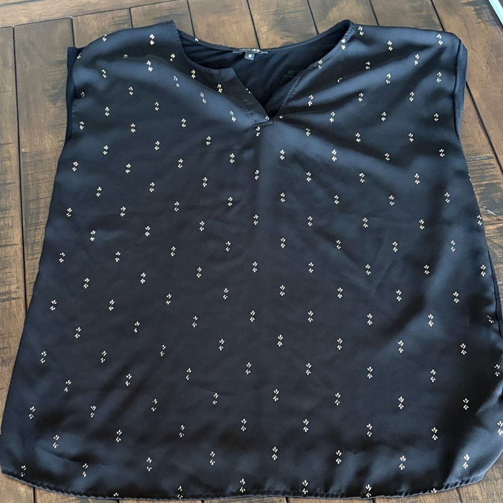 Papermoon Black Blouse with Gold Pattern
